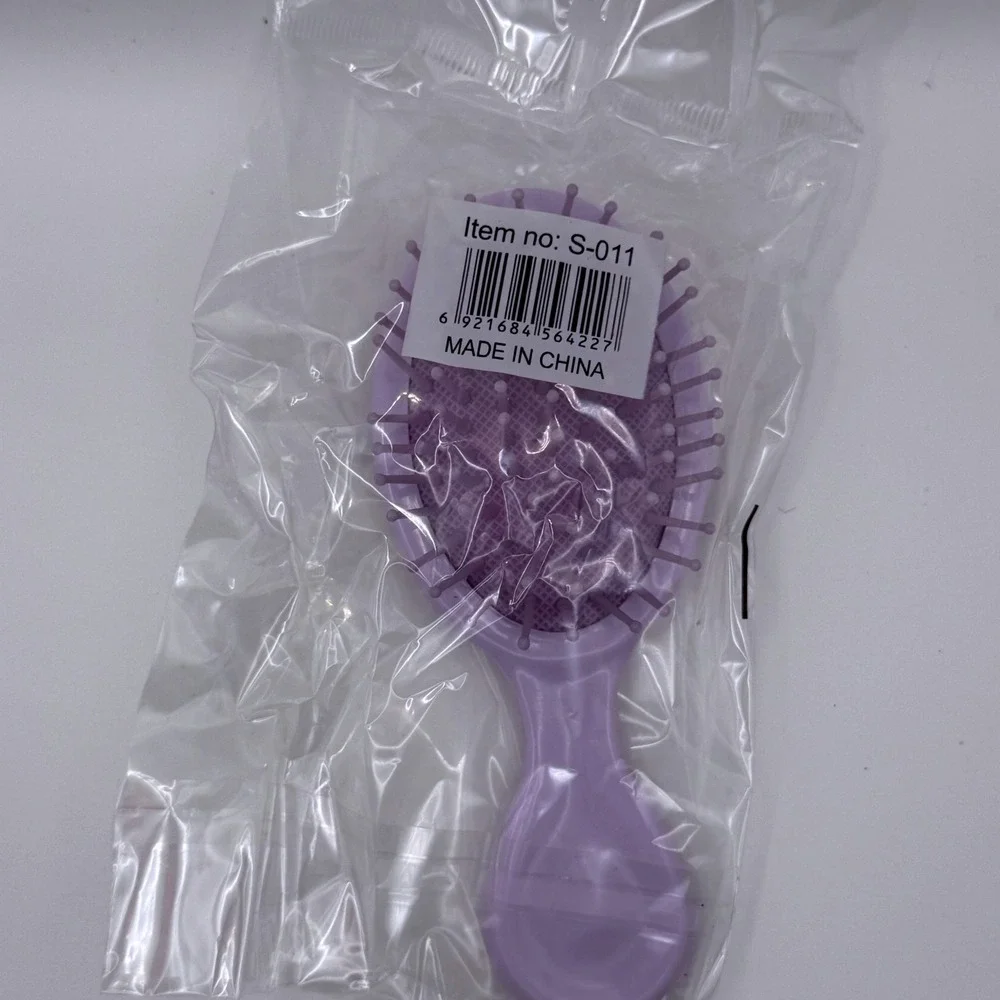 Kids Purple‎ Hair Brush Paddle Detangling Brush With Fun Characters Design